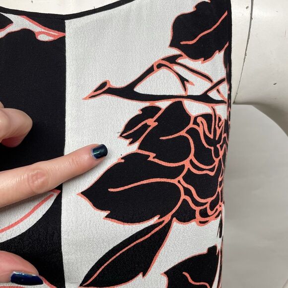 ANTHROPOLOGIE Maeve Photoflora Color Block Mixed Print Floral Dress 0 2 XS CuTE! - Picture 15 of 16